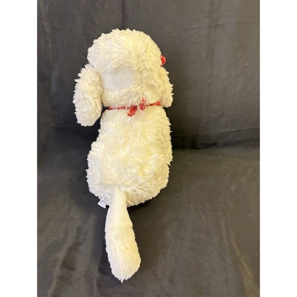 Vintage A&A PLUSH INC  White Poodle Dog Realistic Plush 8 X 11 - Picture 4 of 10
